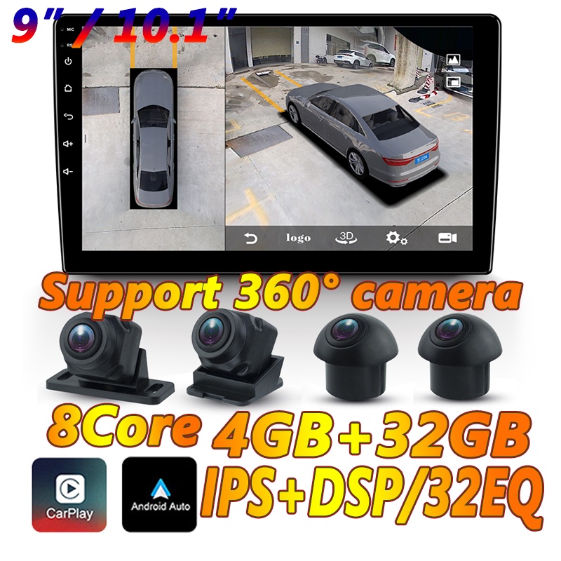 8-core-4gb-32gb-carplay-auto-เครื่องเล่น-android-dsp-360-ระบบกล้องติดรถยนต์-ips-หน้าจอ-double-din-carplay-android-auto-32eq-wifi-gps-bt