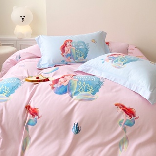 🔥เก็บโค้ดหน้าร้าน🔥[PRE-ORDER] ชุดเครื่องนอน ผ้าปูที่นอน COTTON 100% ลายแอเรียล Ariel Princess 🧜‍♀️ #0955