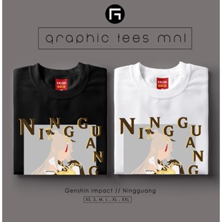 Tee กราฟิก Tees MNL GTM Genshin ผลกระทบ Ningguang เสื้อเชิ้ตมินิมอลที่กําหนดเองเสื้อยืด Unisex SaB