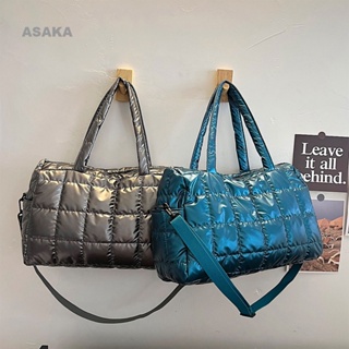 Asaka กระเป๋าถือ กระเป๋าสะพายไหล่ ผ้าฝ้าย ปักลายอวกาศ แฟชั่นฤดูใบไม้ร่วง และฤดูหนาว สําหรับสตรี 2022