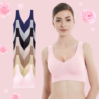 Cherilon Seamless Bra เสื้อใน เชอรีล่อน บราไร้โครง ลดปวดหลัง ปวดไหล่ โอบกระชับ จัดทรงสวย เก็บเต็มทรง 7 สี ONIC-TSBRA9