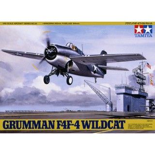 โมเดลประกอบ Tamiya 1/48 TA61034 GRUMMAN F4F-4 WILDCAT