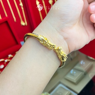 ภาพขนาดย่อของภาพหน้าปกสินค้าGDJ กำไล ข้อมือทอง หนัก 1 บาท / ค้าส่ง ทองโคลนนิ่ง ทองไมครอน ทองหุ้ม ทองเหลืองชุบทอง ทองชุบ GDB020 จากร้าน golden_jewelry_thailand บน Shopee