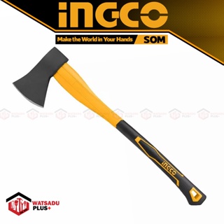 ขวาน INGCO ขวาน ขวานตัดไม้ ขวานยาวดับเพลิง ด้ามไฟเบอร์ INGCO ขนาดยาว 70cm AXE FIBER GLASS HANDLE (ของแท้100%)