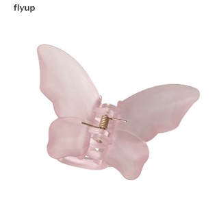 Flyup กิ๊บติดผม โปร่งแสง รูปผีเสื้อ สีแคนดี้ เครื่องประดับ สําหรับผู้หญิง