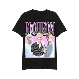 เสื้อยืดแขนสั้น Jooheon ของ Monsta X แรงบันดาลใจเสื้อยืดวินเทจ