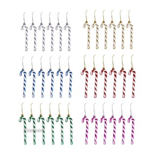 [Fenteer1] 6x Christmas Tree Candy Cane Crutch Decoration Gift for New Year Xmas Home