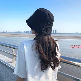Daron หมวกบักเก็ต แบบนิ่ม กันแดด สีพื้น สไตล์เกาหลี ญี่ปุ่น