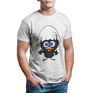 เสื้อยืดผู้หญิง ผู้ชาย Calimero มีความสุขกอดเสื้อยืดการ์ตูน 100% เสื้อผ้าผ้าฝ้ายสันทนาการแขนสั้น Crewneck Tees 4XL 5XL 6