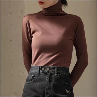 WANG JIAO ZHAN เสื้อเชิ้ตแขนยาวสีทึบสไตล์เกาหลี เสื้อกันหนาว