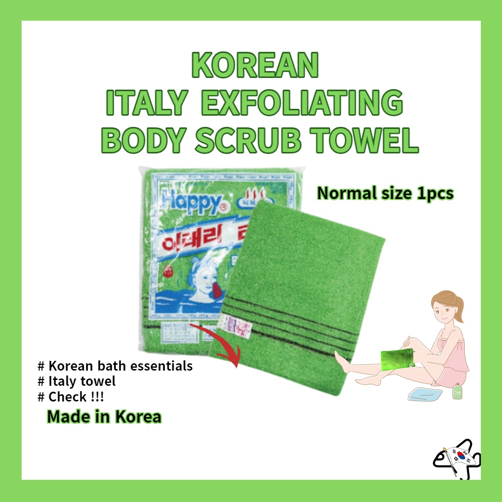 Korean Italy Exfoliating Body Scrub Towel/1pcs/Made in Korea/Italy
