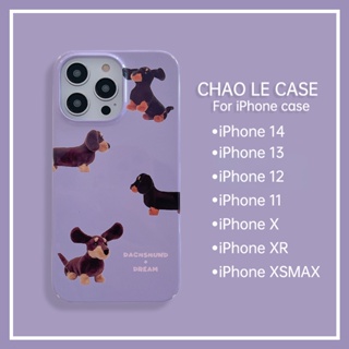 สีม่วงกันกระแทกเคสโทรศัพท์สำหรับ iphone 14 pro max 13 pro hard case สำหรับ iphone 12 pro 11 xs max xr x/xs น่ารักลูกสุนัขพิมพ์เคสโทรศัพท์