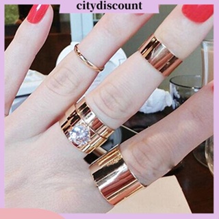 <citydiscount>  ชุดแหวน Midi สําหรับผู้หญิงผู้ชาย 4 ชิ้น