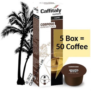 Corposo Espresso Forte PACK5 Caffitaly (50 Capsules) Ecaffe