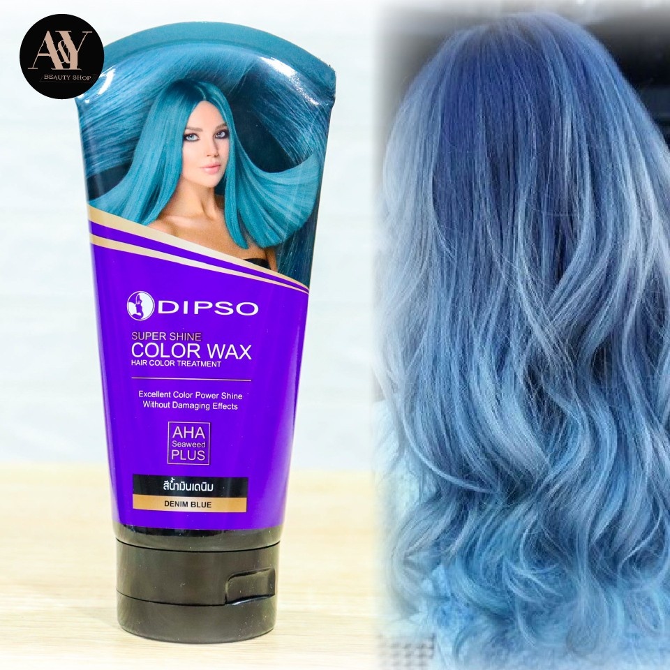 dipso-super-shine-hair-color-wax-denim-blue-150-ml-ดิ๊พโซ่-ซุปเปอร์-ชายน์-แฮร์-แว็กซ์-สีน้ำเงินเดนิม150-มล