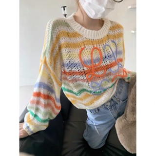 🌈 Stripe knit เสื้อไหมพรมแขนยาว