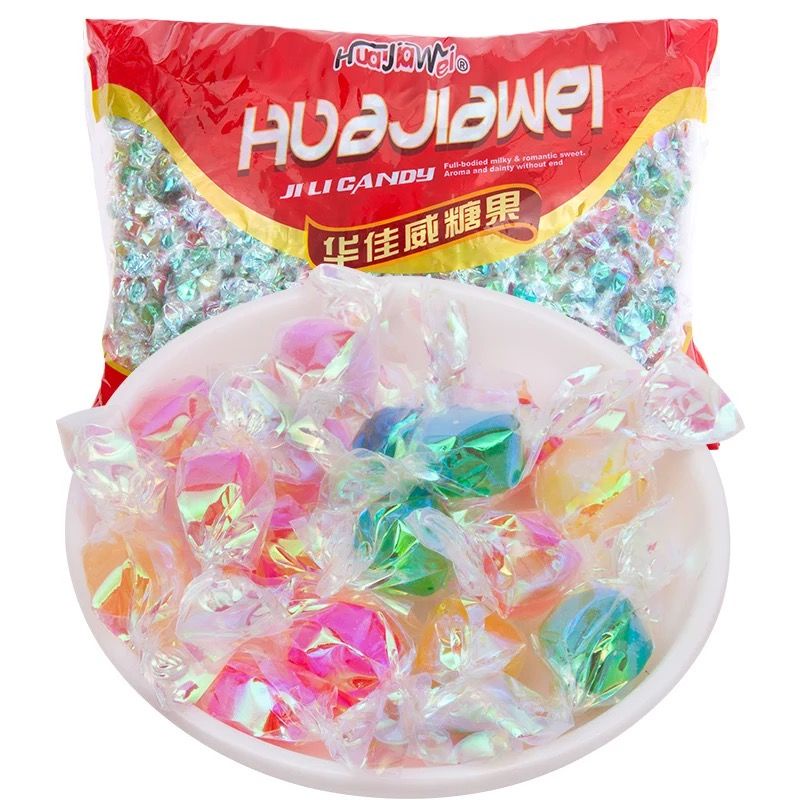 huajiawei-พันกระดาษเครน-ลูกอมแต่งงานที่มีสีสัน-500g-จำนวนมาก-ลูกอมผลไม้ที่มีสีสัน-ลูกอม-ลูกอมคริสต์มาส