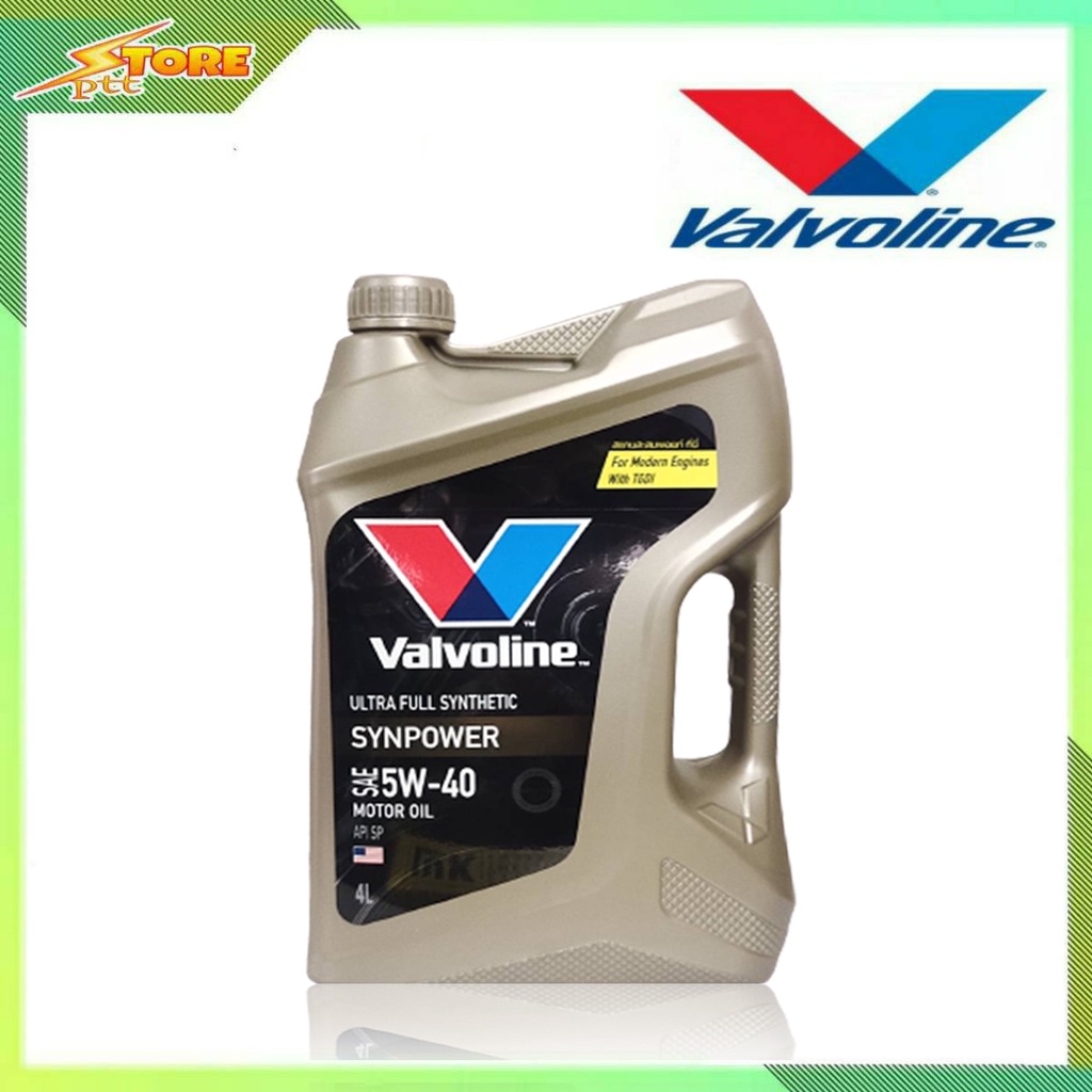 Valvoline วาโวลีน ULTRA FULLY SYNTHETIC 5W-40 ขนาด 4 ลิตร SYN POWER ...