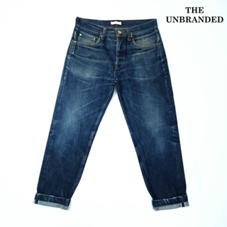 ยีนส์ริมแดง Selvedge Unbranded เอว 33 ผ้าด้าน เฟดกำลังสวย ออนซ์หนา ขากระบอกเล็ก