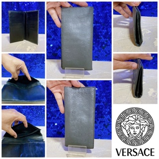 👝: GIANNI VERSACE Bifold Long Wallet Vintage แท้💯%