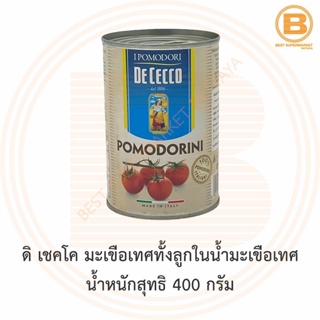 ดิ เชคโค มะเขือเทศทั้งลูกในน้ำมะเขือเทศ น้ำหนักสุทธิ 400 กรัม De Cecco Pomodorini 400 g.