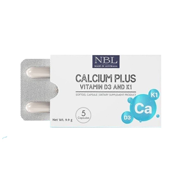 ภาพสินค้าNBL Calcium Plus Vitamin D3 & K1 แคลเซียมชนิดเหลว รูปแบบซอฟเจล (5 Capsules) จากร้าน sweet_candy.shop บน Shopee ภาพที่ 3