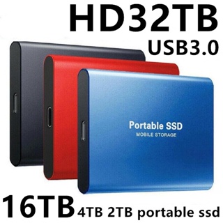 อุปกรณ์จัดเก็บฮาร์ดดิสก์ HD Externos SSD USB3.0 ความเร็วสูง แบบพกพา 8TB 16TB 32TB