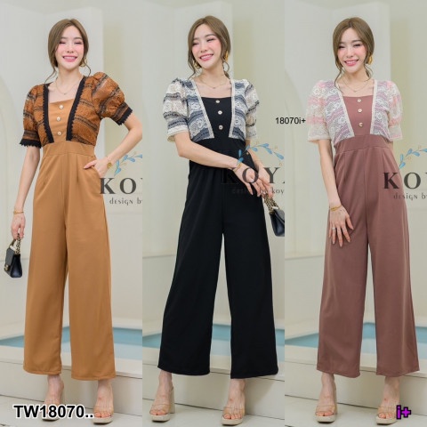 b18070-jumpsuit-จั้มสูทขายาว-ผ้าฮานาเล่-อกแต่งลูกไม้-jumpsuit-long-legged-jumpsuit-hanale-fabric-chest-decorated-with