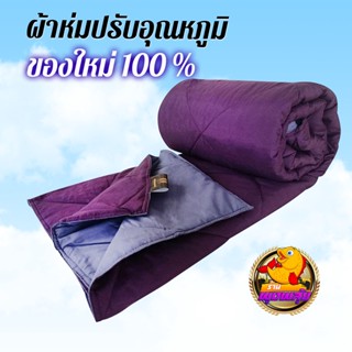 ผ้าห่มปรับอุณหภูมิ (Airline Blanket) ขนาด 140 ซม.× 200 ซม. ดีไซน์ทูโทน พกพาง่าย ป้องกันไรฝุ่น