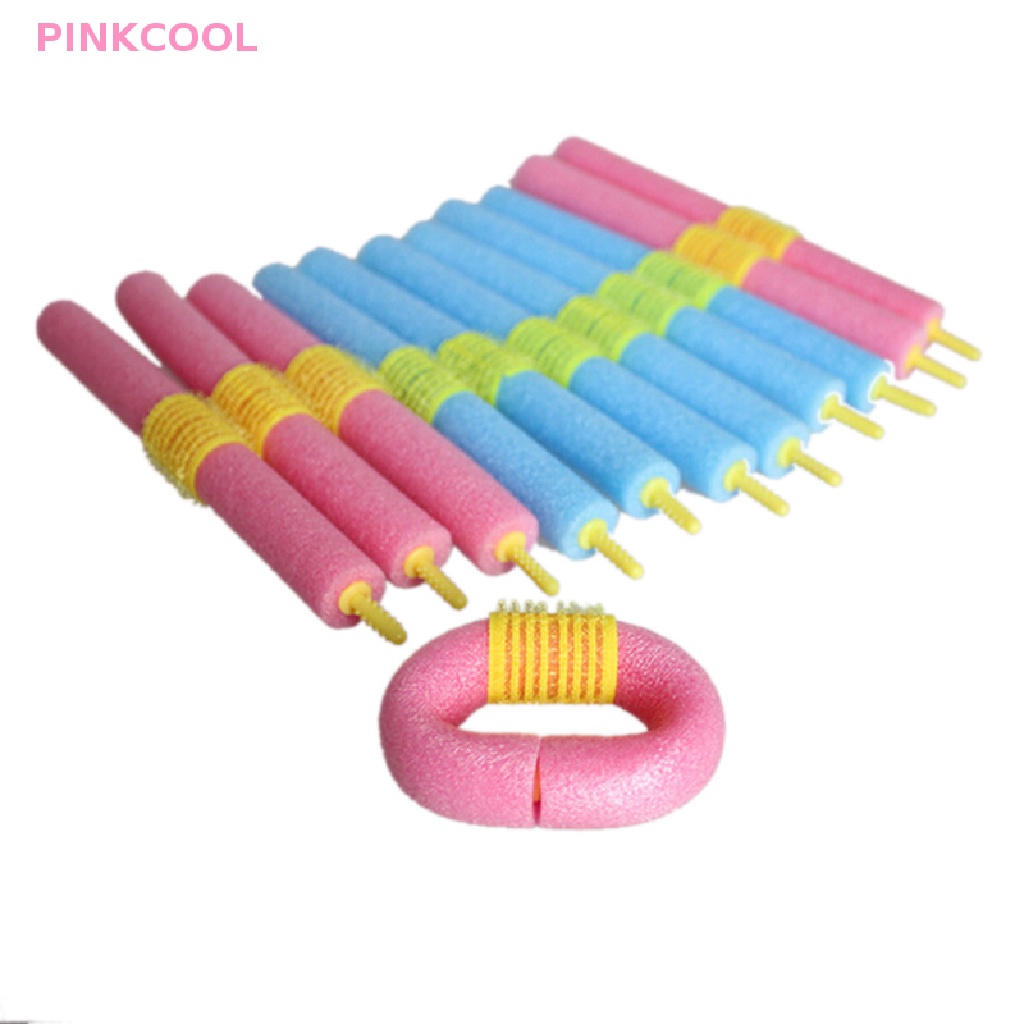 pinkcool-12-ชิ้น-โฟมนุ่ม-บิด-งอ-ม้วนผม-ม้วนผม-แถบยึด-ขายดี