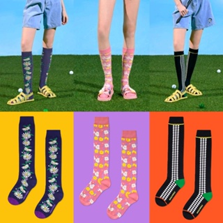 ( พร้อมส่ง ) Wiggle Wiggle Golf Knee Socks ถุงเท้ายาว