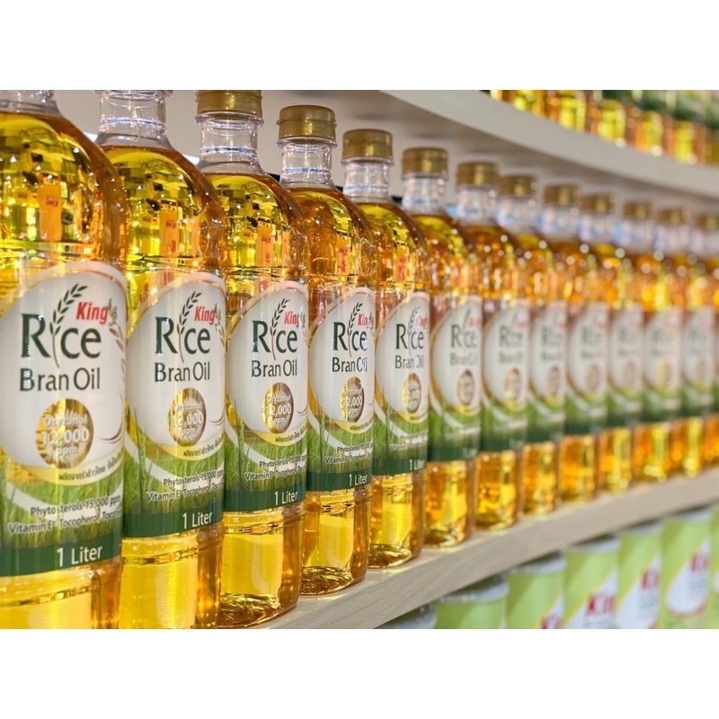 น้ำมันรำข้าว-100-ยกลัง-12-ขวด-ตราคิง-king-rice-bran-oil-oryzanol-12-000-ppm-ปริมาตรสุทธิ-1-ลิตร
