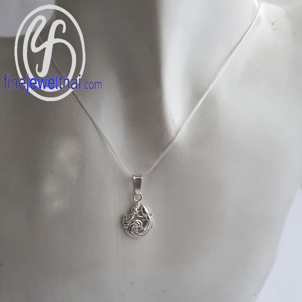 finejewelthai-จี้ราศี-ราศีกุมภ์-จี้เพชรสังเคราะห์-จี้เงินแท้-aquarius-silver-pendant-p1175cz00