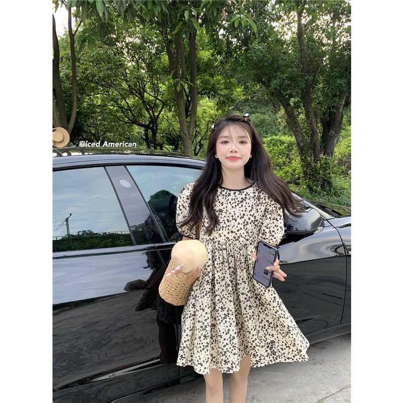 daisy-black-minidress-c3679-มินิเดรสสั้น-มินิเดรสสั้นดอกเดซี่-มินิเดรสสั้นน่ารักๆ-มินิเดรสสั้นสไตล์เกาหลี