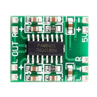 ภาพขนาดย่อของภาพหน้าปกสินค้าPAM8403 Mini Two-channel Stereo Audio Amplifier Class-D Module 2.5V-5V 3W+3W โมดูลขยายเสียงขนาดเล็ก จากร้าน general4.group บน Shopee