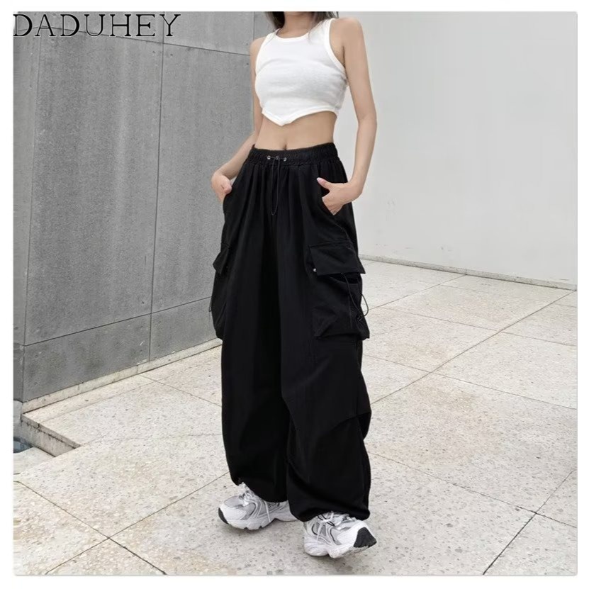 daduhey-womens-new-high-street-overalls-loose-straight-wide-leg-large-pocket-casual-retro-ankle-banded-pants