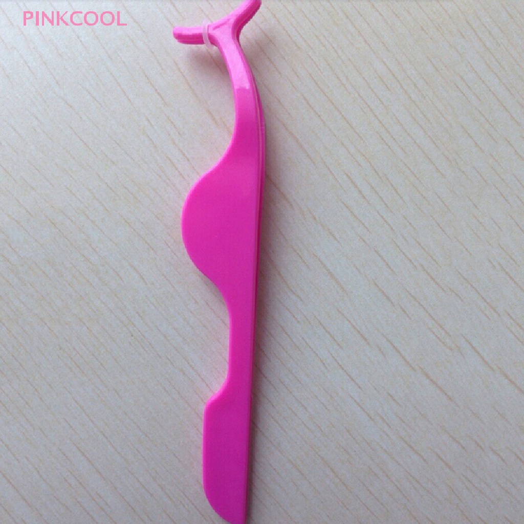 pinkcool-1x-plastic-false-eyelash-extension-applicator-remover-tweezer-nipper-beauty-tool-hot