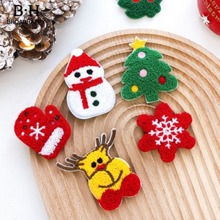 Broadhappy Xmas Brooch Snowman Christmas Pin Embroidery