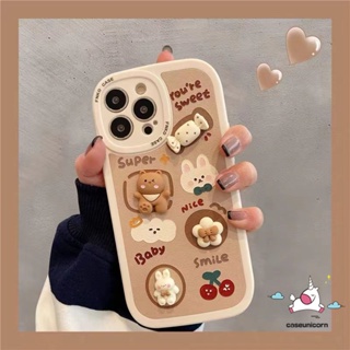 เคสโทรศัพท์มือถือ แบบนิ่ม ลายการ์ตูนกระต่าย 3D กันกระแทก สําหรับ iPhone 11 7plus 7 8 Plus XR 12 13 14 Pro MAX 6 6s X XS MAX SE 2020