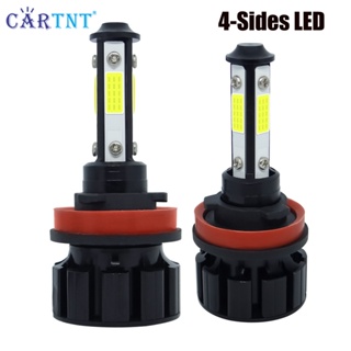 หลอดไฟหน้ารถยนต์ LED H7 H4 H11 9005 HB3 9006 HB4 9012 HIR2 72W 16000LM 6000K สีขาว 1 คู่