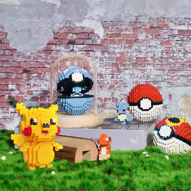 บล็อกตัวต่อ-รูปการ์ตูนโปเกม่อน-pikachu-สําหรับเด็ก