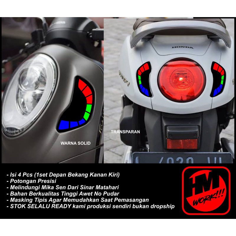 4 ชุด FRONT BACK SCOOPY RGB SEN STICKER | Shopee Thailand