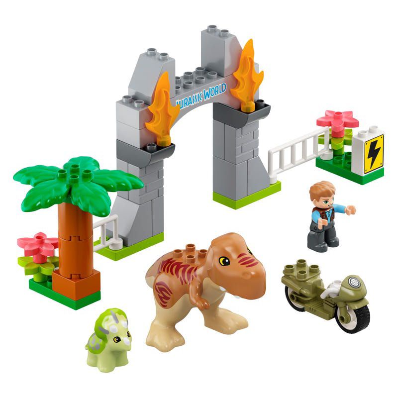 lego-10939-duplo-jurassic-world-t-rex-and-triceratops-dinosaur-breakout-เลโก้ใหม่-ของแท้-กล่องสวย