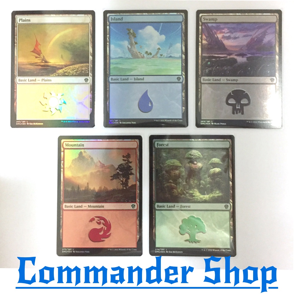 [Foil] Basic Land ชุด DMU การ์ดเกม Magic The Gathering (MTG) Plains