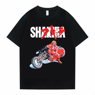 เสื้อยืดเข้ารูป Camiseta con estampado de Anime para hombre y mujer, camisa de motocicleta con estampado de shakara Akir
