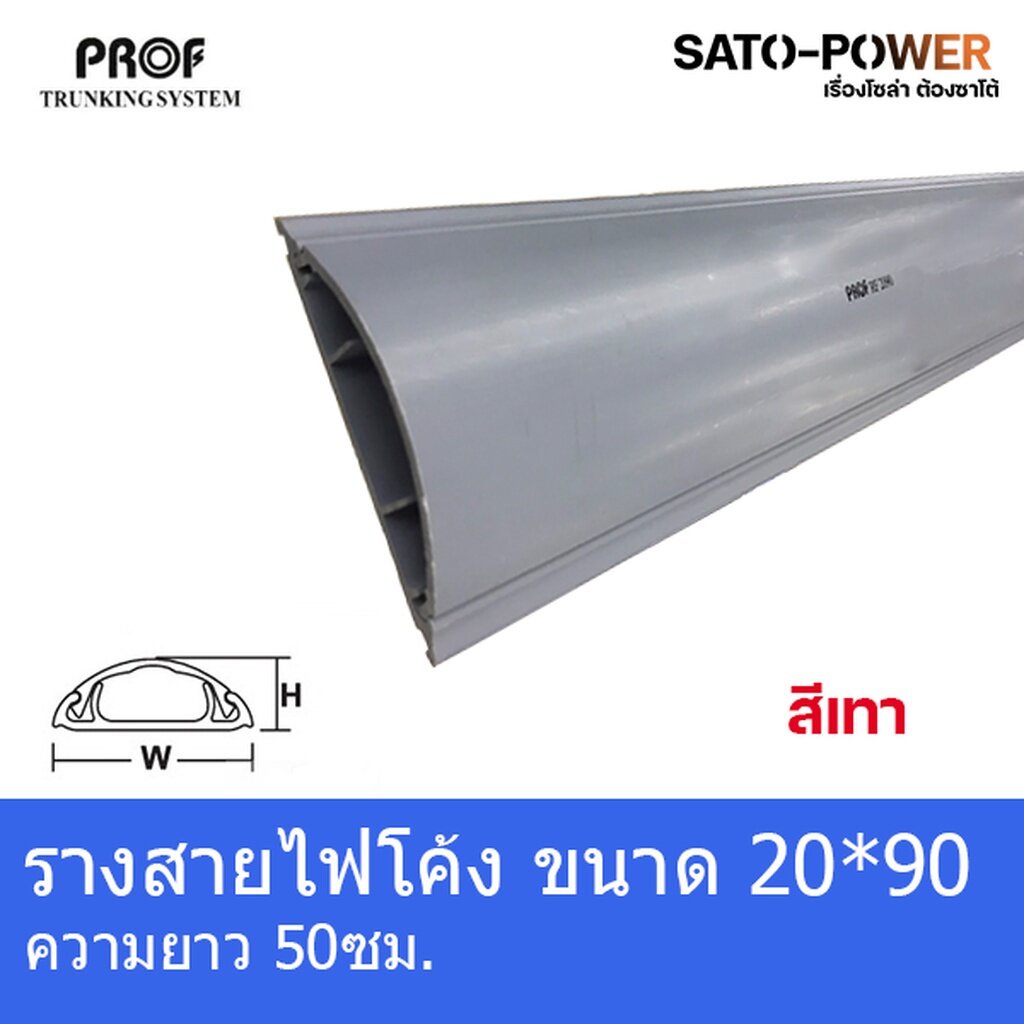 RF 2090 รางสายไฟโค้ง รางโค้ง รางครอบสายไฟหลังเต่า + เทปกาว ขนาด 20 x 90 ...
