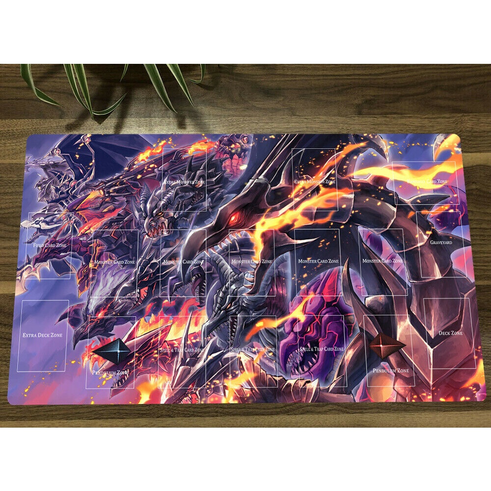 Red-Eyes Darkness Dragon Anime Playmat – TCG/CCG Game Mat With Free Bag