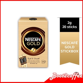 เนสกาแฟ สายแคมป์ แค้มป์ปิ้ง โกลด์ สติ๊กบ๊อก แบบกล่อง 20 ซอง Nescafe Gold Stickbox (20x2g) Rich and Smooth Coffee 20 cup