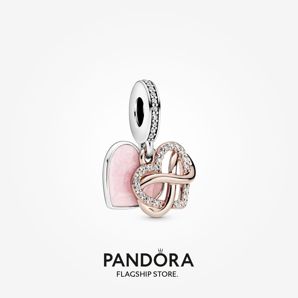 pandora-จี้รูปหัวใจ-ชุบทอง-14k-สีโรสโกลด์-เครื่องประดับเงิน-w1022