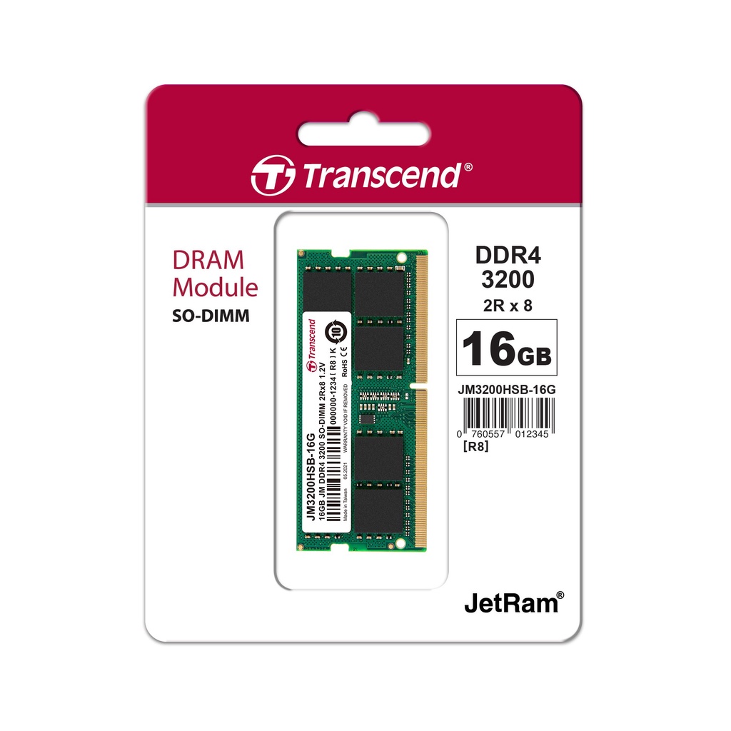 Transcend RAM-Memory DDR4-3200 SO-DIMM 16GB : Transcend